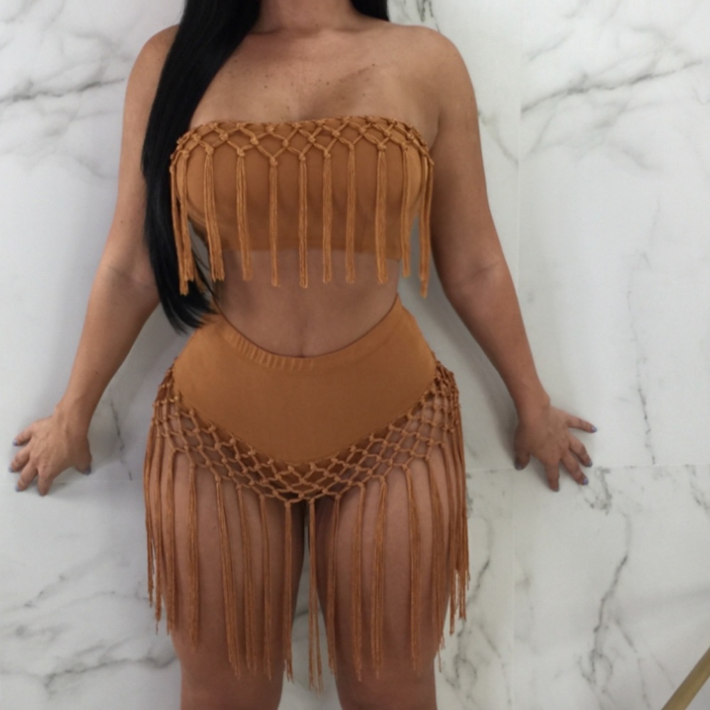Sasha tassel two set bikini